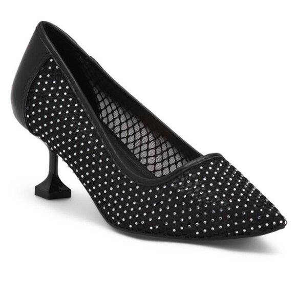 French Connection Women's Elise Mesh and Stone Jewel Embellished Heel in size 9 - Picture 2 of 10